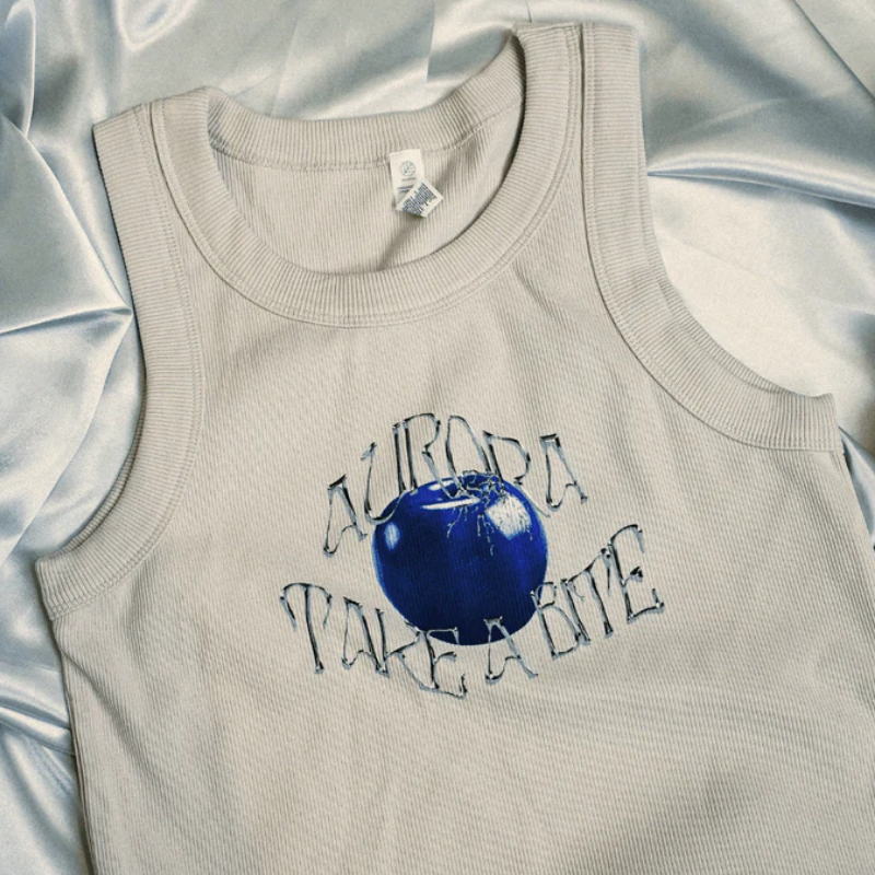 AURORA - Take A Bite Rib Racer Tank Top.